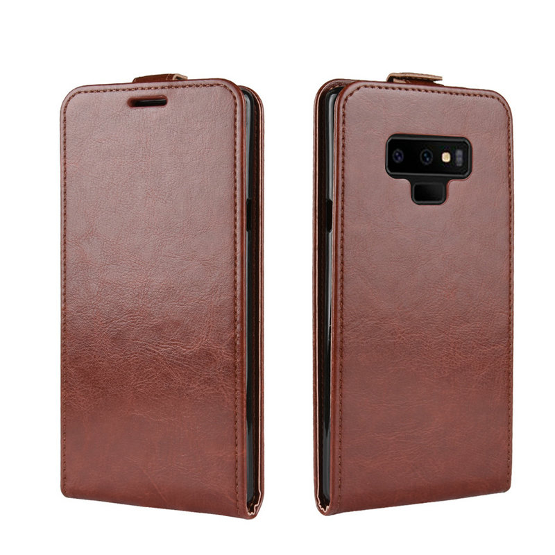 Case Samsung Galaxy Note 9 #เคสฝาพับแนวตั้งหนัง PU Crazy Horse