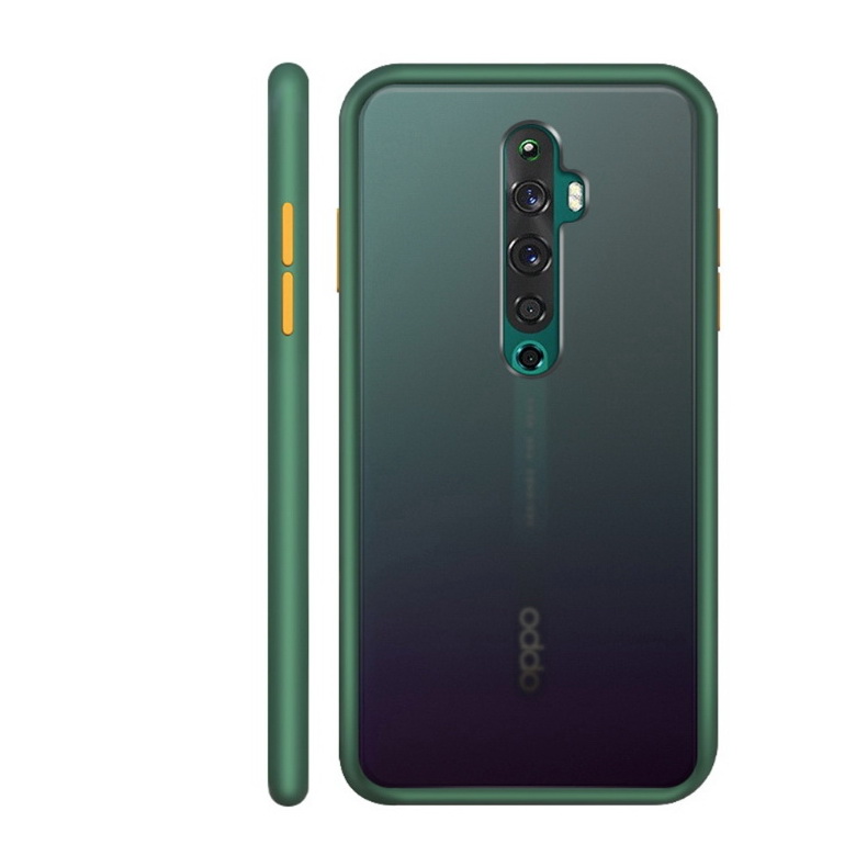 Case Oppo reno 2 #เคสฝาหลังซิลิโคนโปร่งแสงขอบนิ่ม Frosted Translucent Silicone Case