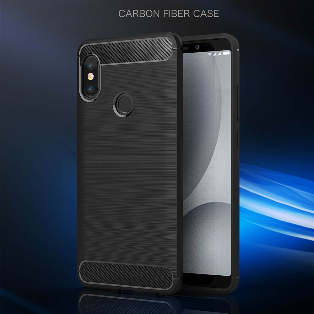 เคส Xiaomi Redmi Note 5 #เคสฝาหลัง TPU นิ่มคาร์บอนไฟเบอร์ผิวแบบขัดแปรงสวยงามทันสมัย