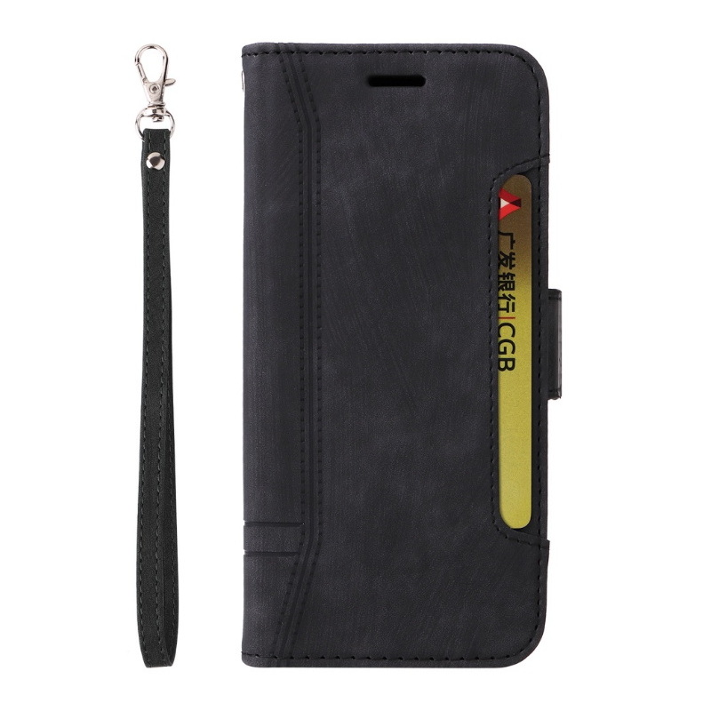 เคส iPhone 14 plus#เคสฝาพับหนัง PU ผิวด้านมีช่องใส่บัตร