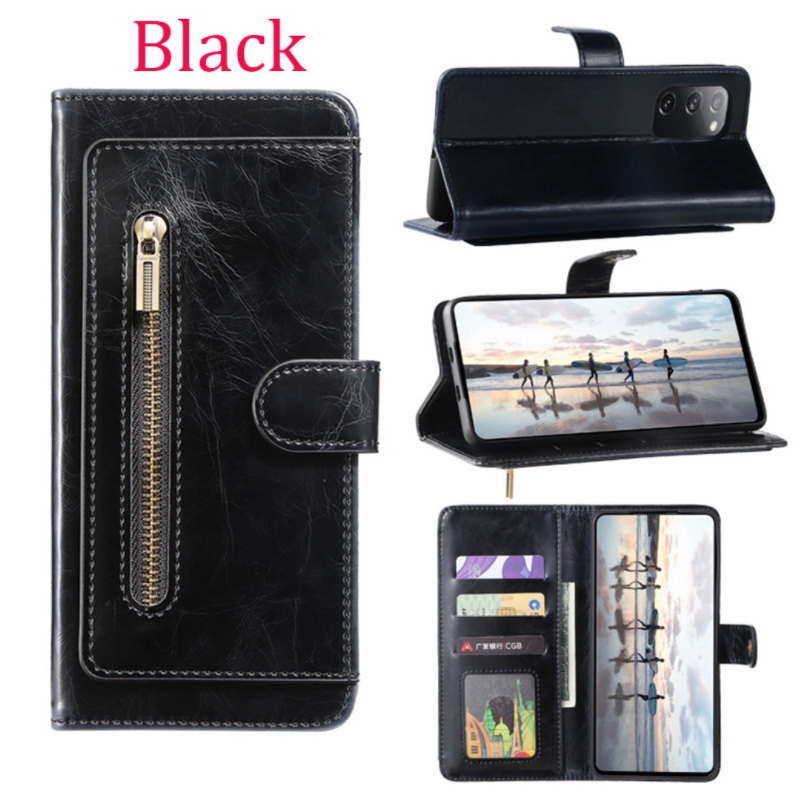 เคส Samsung Galaxy S22+ 5G #เคสฝาพับแบบกระเป๋าสตางค์ Magnetic Flip Wallet Bracket Leather Lattice TPU Phone Case