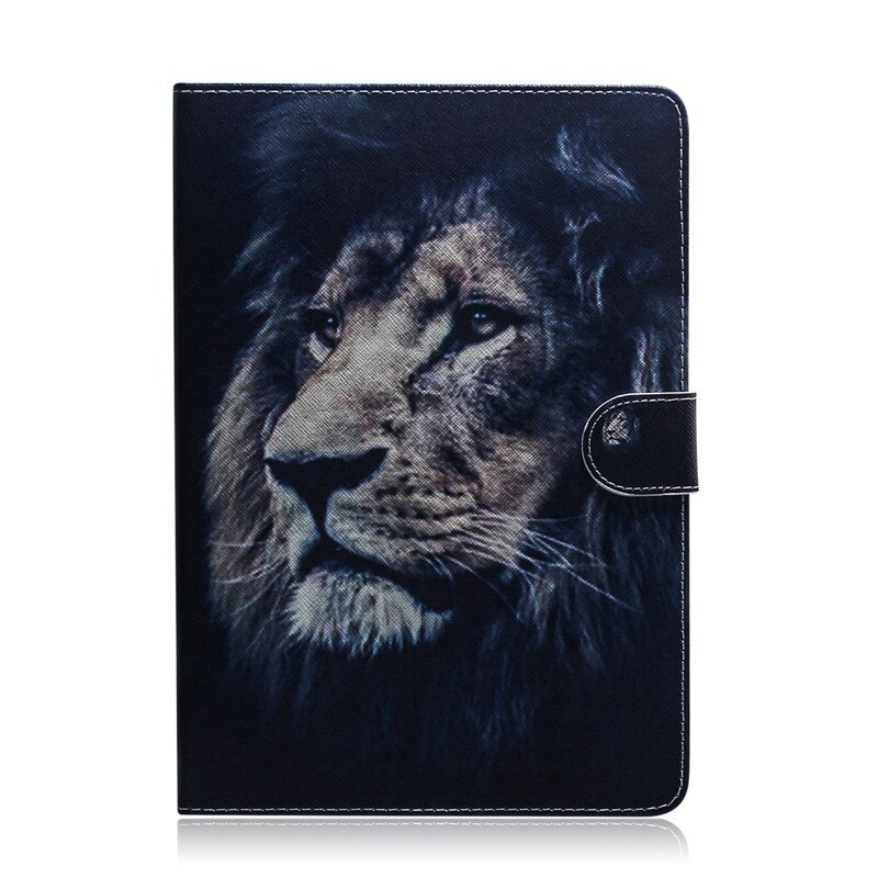 เคส Samsung Galaxy Tab S7 SM-T870 SM-T875 #เคสแบบฝาพับพิมพ์ลายหนัง PU + TPU สไตล์กระเป๋าสตางค์