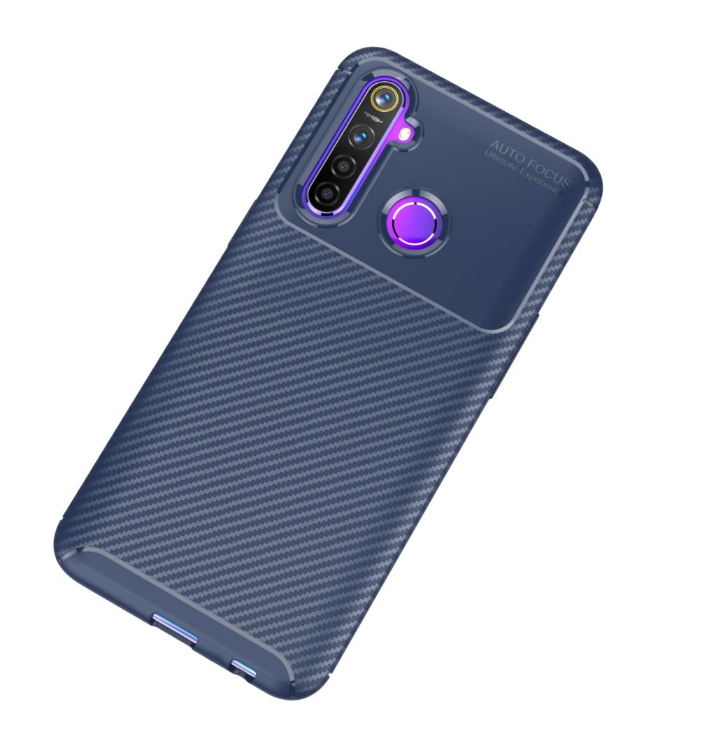 เคส realme 5i #เคสฝาหลังนิ่ม Carbon Fiber Drop Resistant TPU