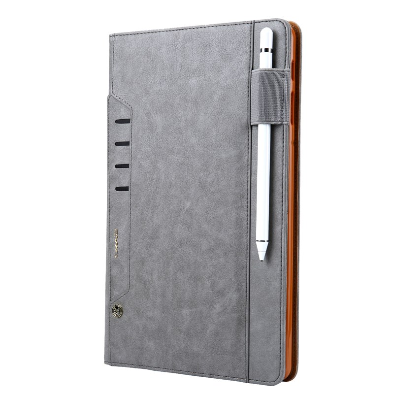 เคส Samsung Galaxy Tab A 10.5 (2018) T590 T595 #เคสฝาพับหนัง PU คุณภาพดี พร้อมฝาปิดมีช่องเสียบการ์ด CMAI2 PU Leather Stand Wallet Flip