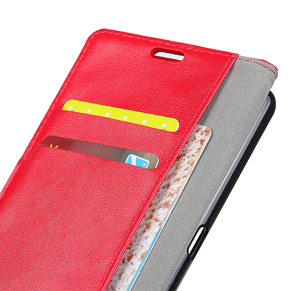 Case OnePlus 6 #เคสฝาพับหนัง PU ผิวหนังม้า Crazy Horse Grain Leather