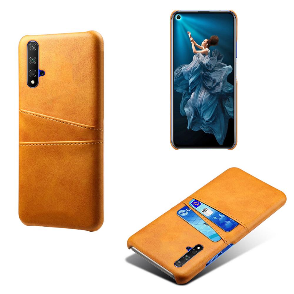 Case Huawei Nova 5T #เคสแบบฝาหลังหุ้มหนัง Double Card Slots PU Leather Coated