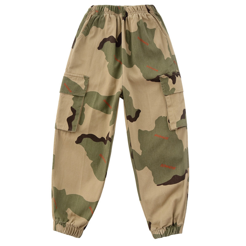 ชุดเต้นเด็ก HipHop เสื้อกับกางเกงลายทหาร