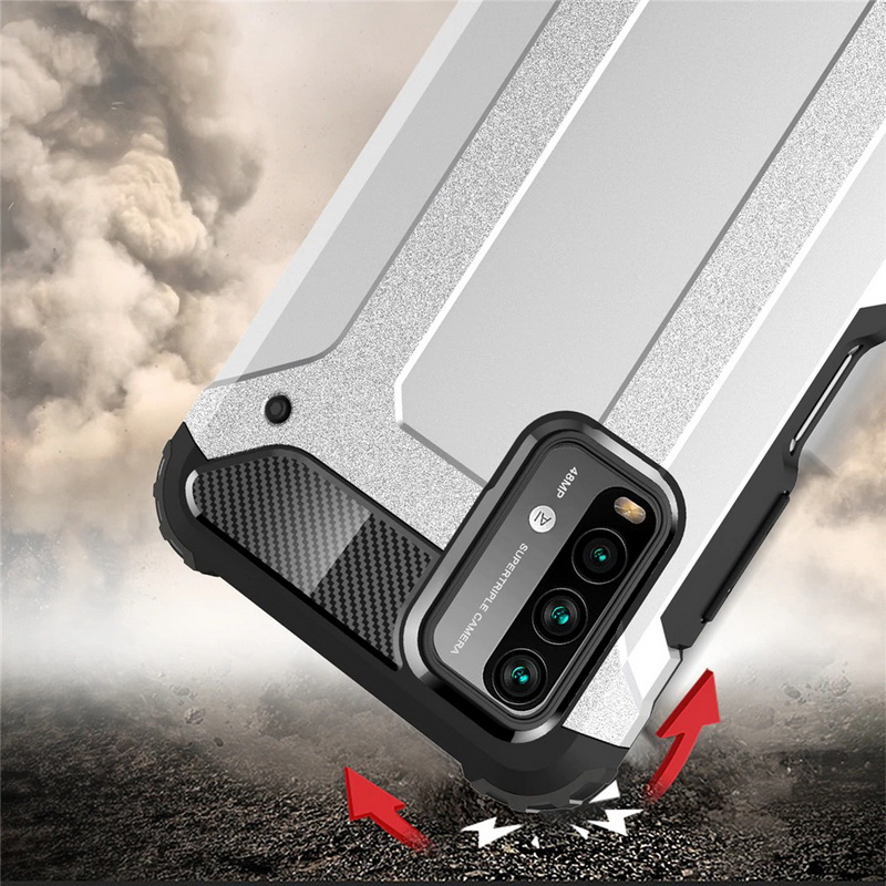 เคส Redmi 9T #เคสฝาหลังเกราะป้องกัน ไฮบริด พลาสติก+TPU Heavy Duty Rugged Hybrid