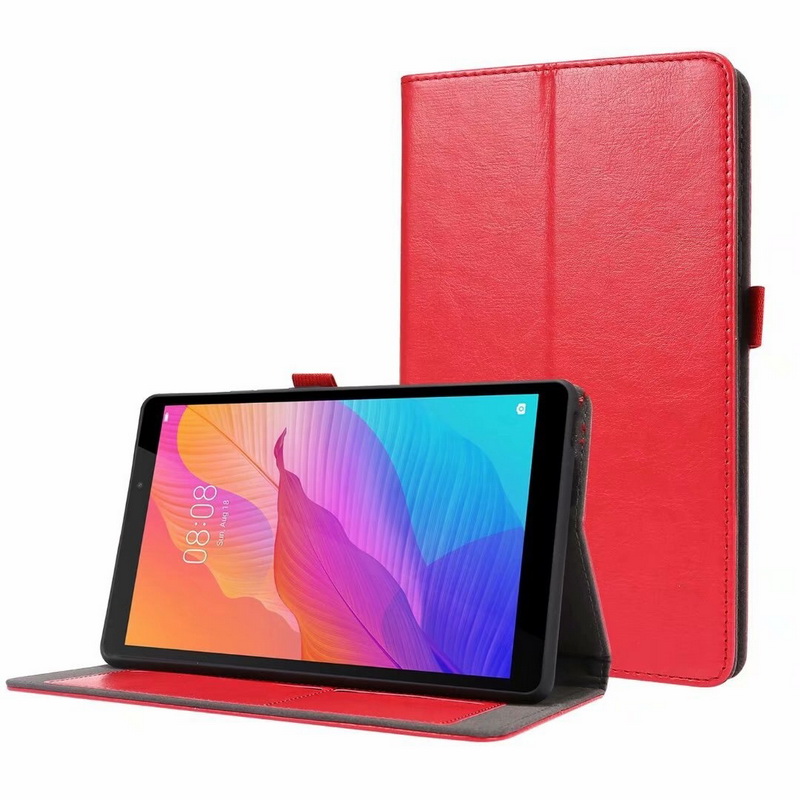 Case Huawei MatePad T8 8 นิ้ว #เคสฝาพับหนัง PU มีช่องเก็บบัตร Flip PU Leather soft cover stand holder