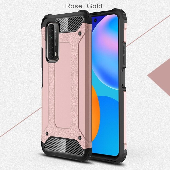 Case Huawei Y7a #เคสฝาหลังเกราะป้องกัน ไฮบริด พลาสติก+TPU Heavy Duty Rugged Hybrid