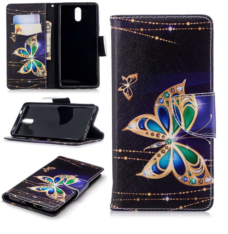 Case Nokia 3.1 #เคสฝาพับสไตล์กระเป๋าสตางค์พิมพ์ลายสวยๆ Pattern Printing Magnetic Leather