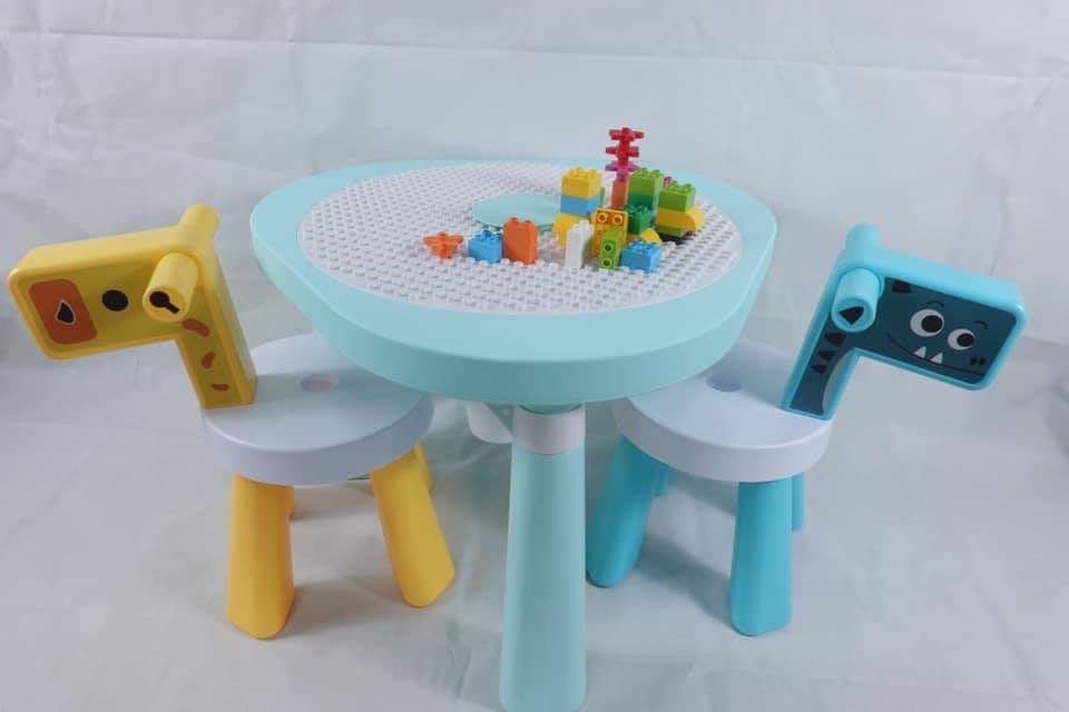 set โต๊ะ เก้าอี้ยีราฟ พร้อมเลโก้
