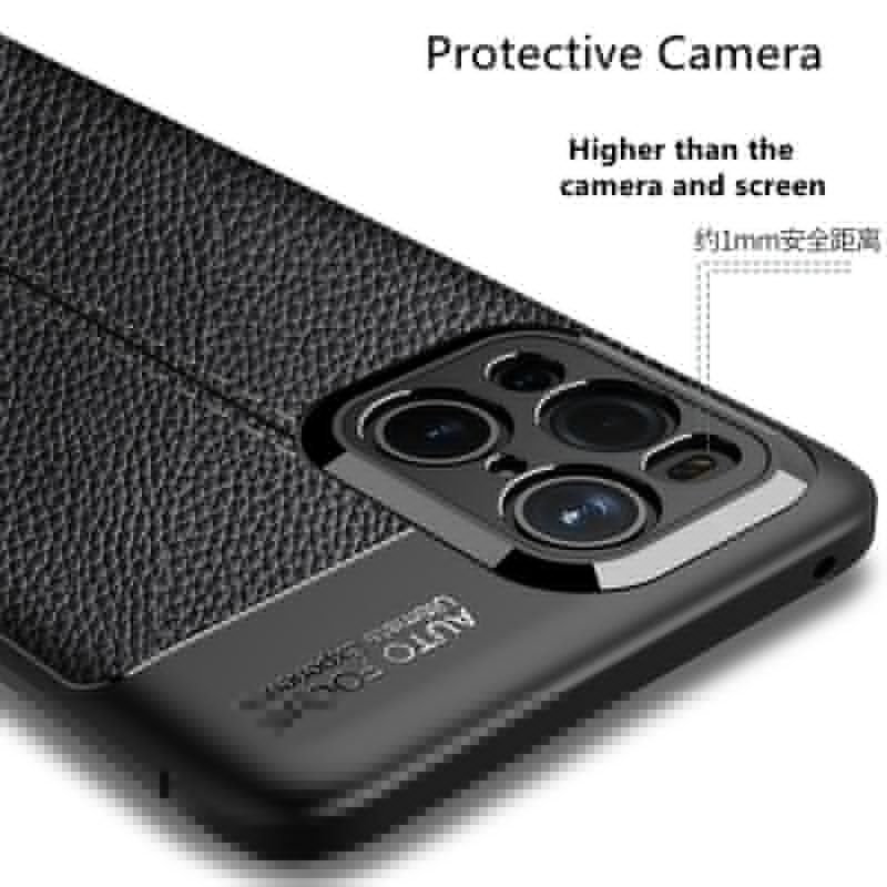 เคส OPPO Find X3 Pro#เคสฝาหลัง TPU ผิวลิ้นจี่ช่วยป้องกันลายนิ้วมือและกันลื่นได้ดี