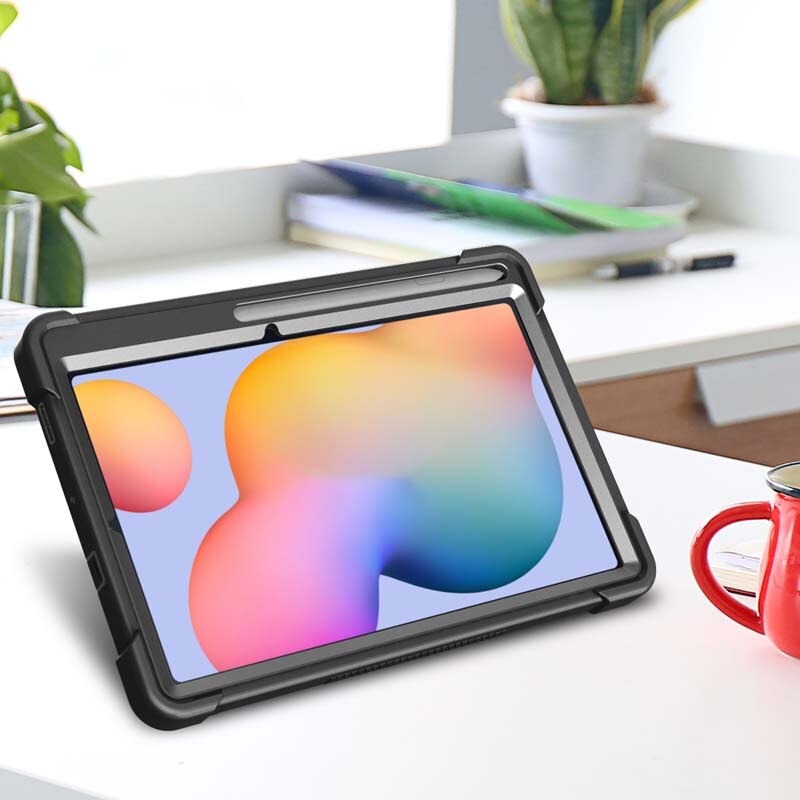Case Samsung Galaxy Tab S6 Lite 10.4 SM-P610 SM-P615 SM-P617 #เคสฝาหลังกันกระแทก Full Protection Case 3 in 1 Bracket S-pen Slot