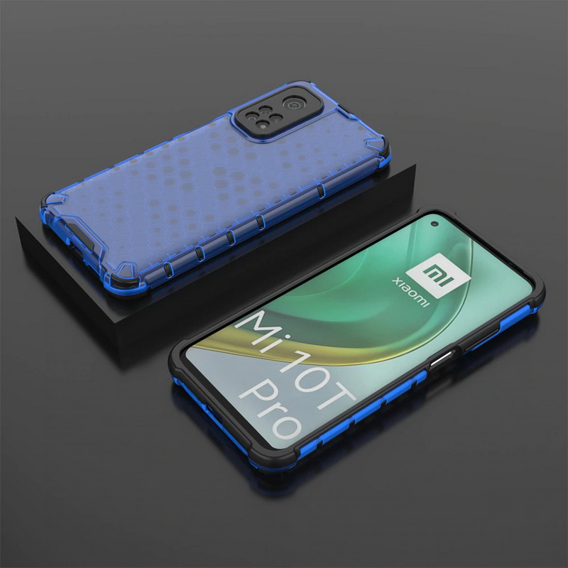 Case Xiaomi Mi 10T #เคสกันกระแทก Honeycomb Shock Absorber TPU + PC + Silicone Hybrid