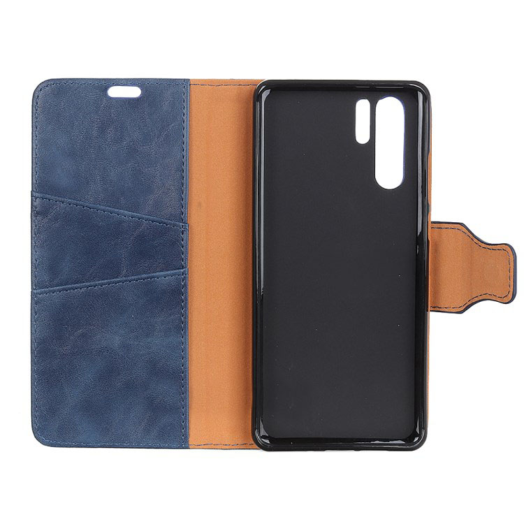 เคส Huawei P30 Pro #เคสฝาพับหนังแยกคุณภาพดี Crazy Horse Split Leather Wallet