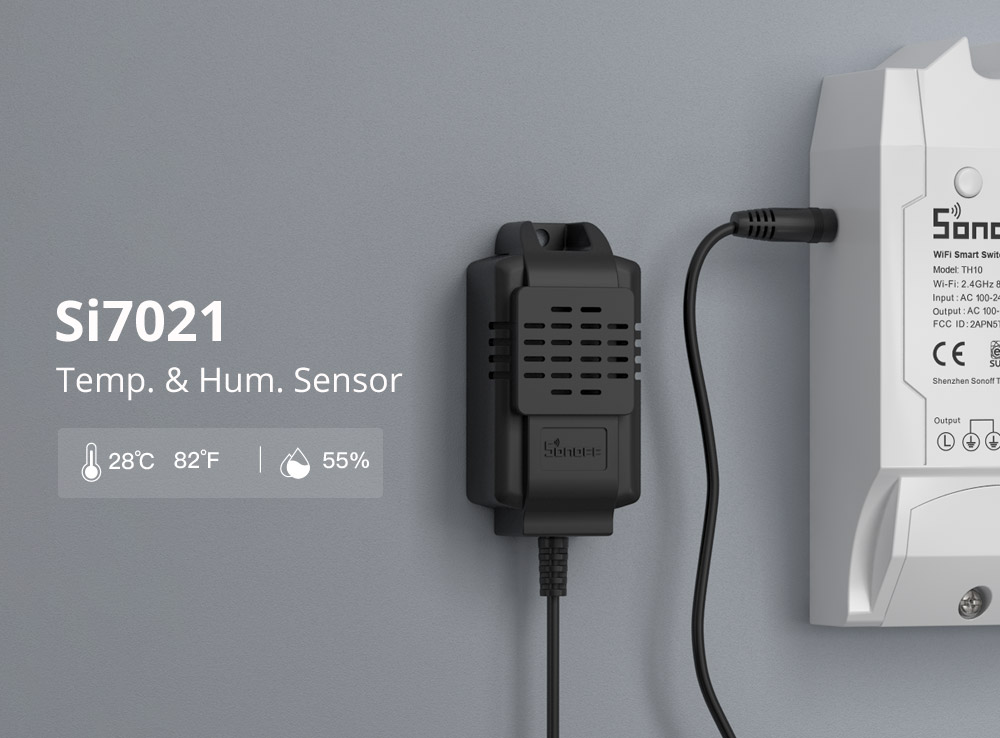 เซนเซอร์วัดค่า SONOFF Si7021 Temp and Humi Sensor with RJ11 Adapter