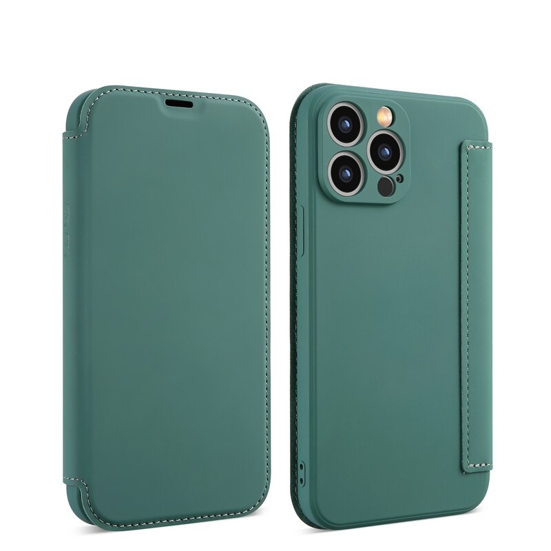 เคส Iphone 14 Pro Max #เคสฝาพับกรอบซิลิโคนนิ่ม พร้อมช่องใส่บัตร