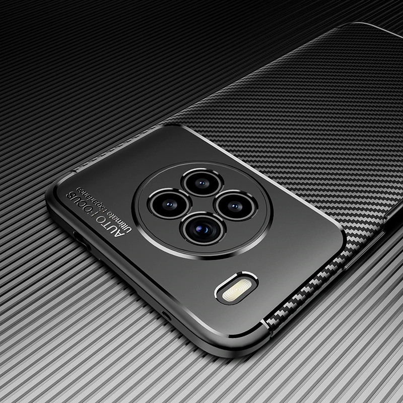 Case Huawei Nova 8i #เคสฝาหลังนิ่ม Carbon Fiber Anti-drop TPU Protection