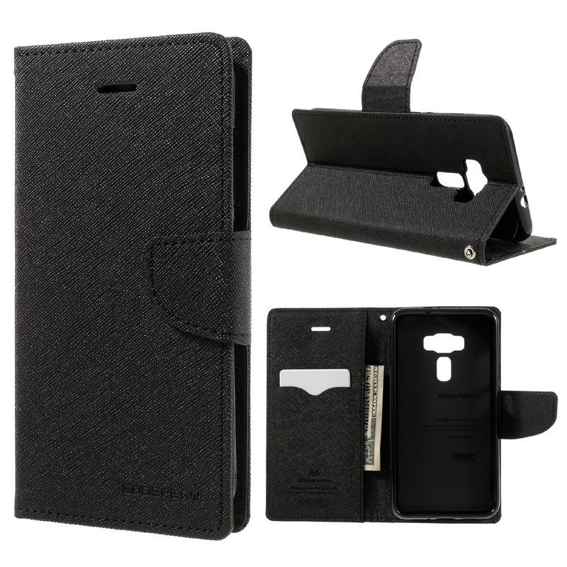 เคส Asus Zenfone 3 ZE552KL #เคสฝาพับแบบกระเป๋าสตางค์หนัง PU คุณภาพดีปิดแม่เหล็ก