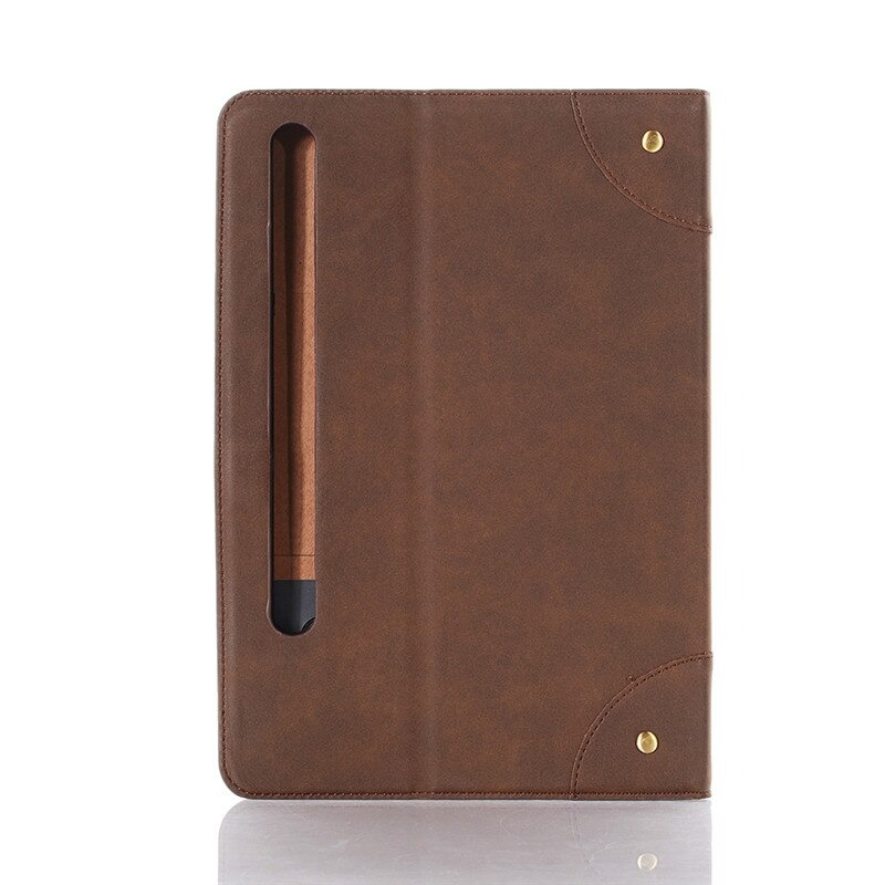 เคส Samsung Galaxy Tab S7 FE 12.4"(T730,T736) #เคสฝาพับหนัง PU ผิวหนังม้าสไตล์ Retro แบบกระเป๋าสตางค์สมาร์ท Crazy Horse Texture Retro PU Leather