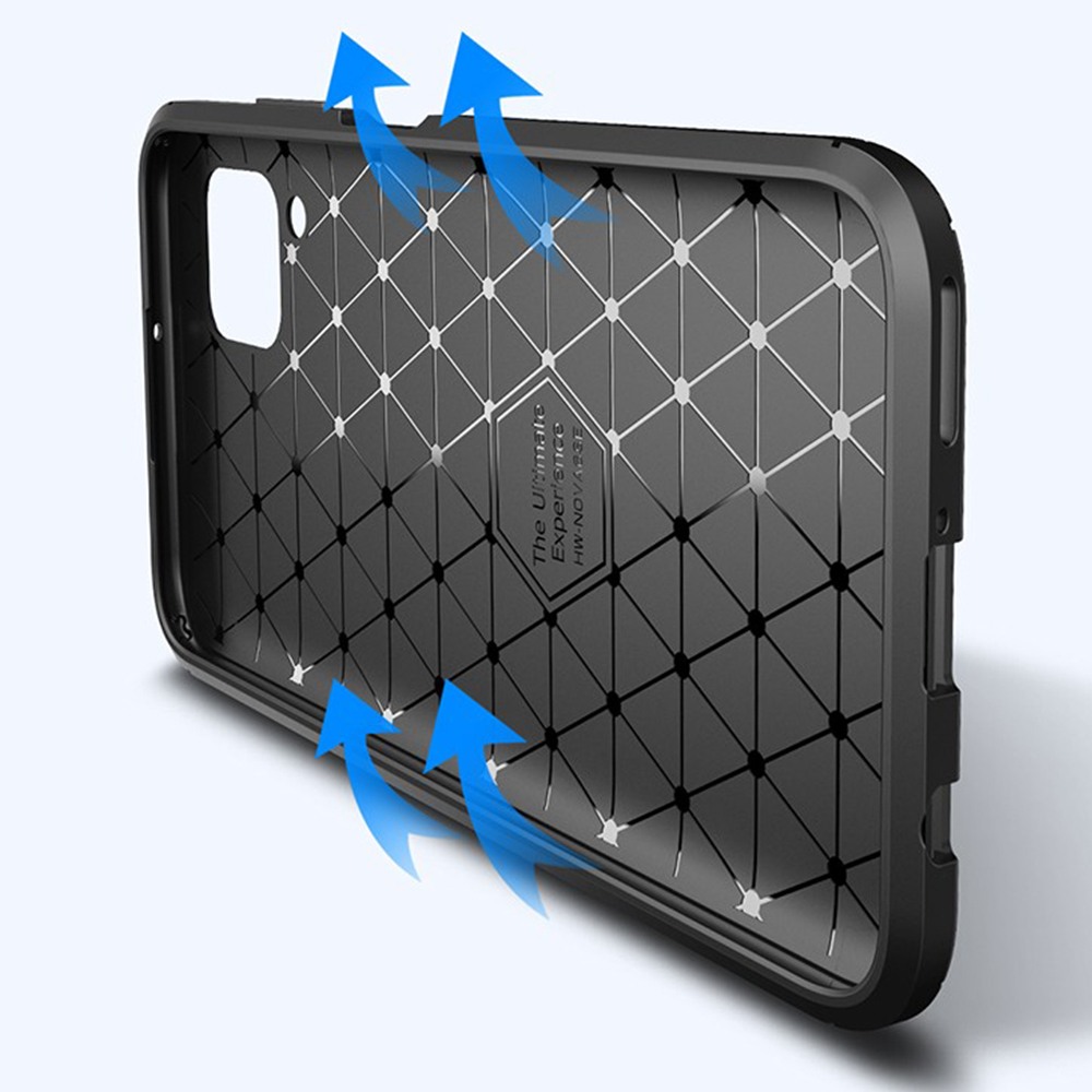 เคส Huawei nova 7i #เคสฝาหลังนิ่ม Carbon Fiber Drop Resistant TPU