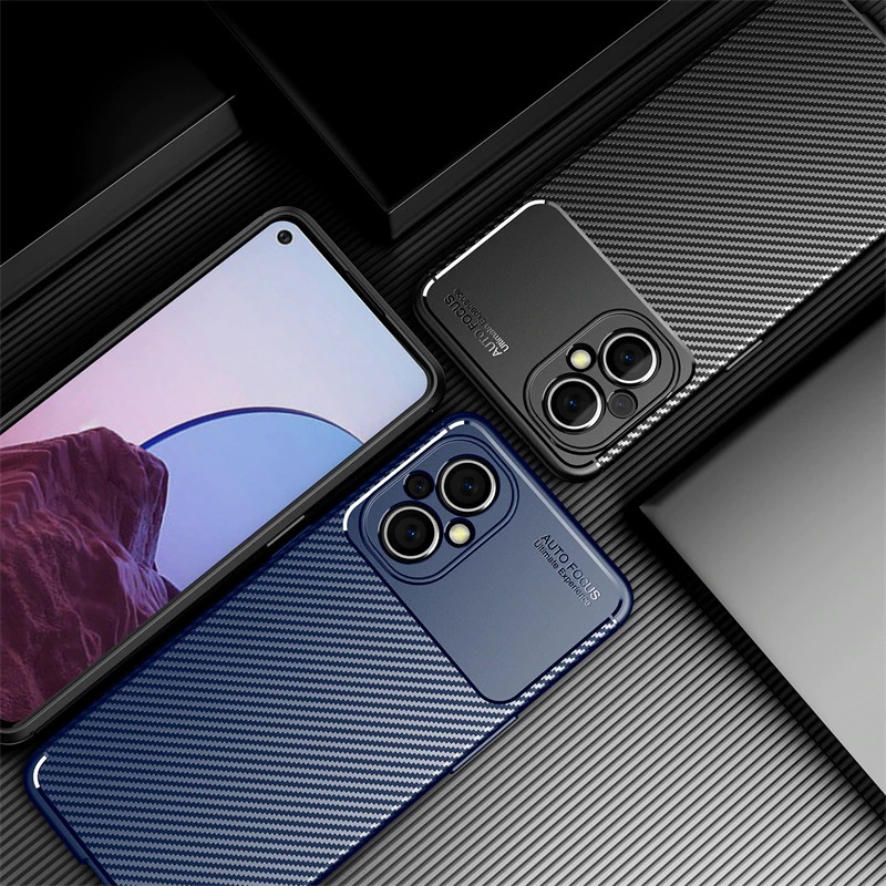 เคส OPPO Reno 7z 5G #เคสฝาหลังนิ่ม Carbon Fiber Anti-drop TPU Protection