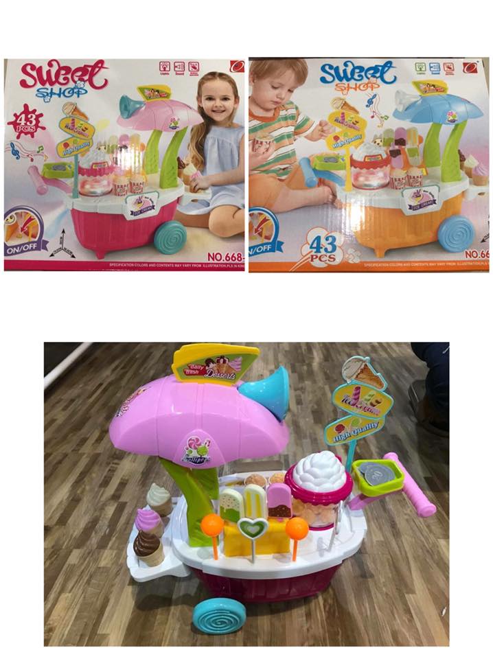 set รถขายขนมและป๊อปคอร์น