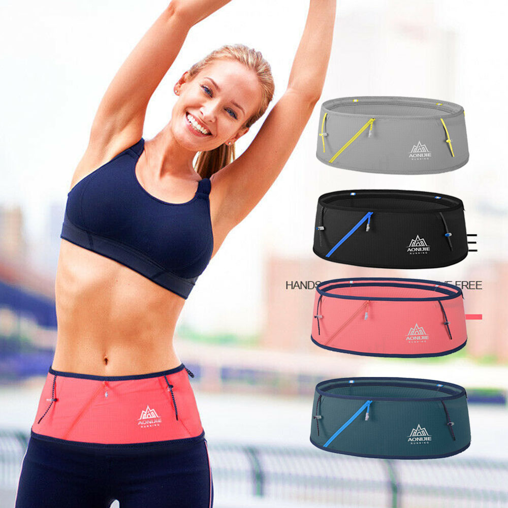 กระเป๋าคาดเอว แบบบาง ใส่ขวดน้ำได้ AONIJIE รุ่น W8101 แถมฟรีขวดน้ำพับได้ 250ml 1 ขวด(A18)