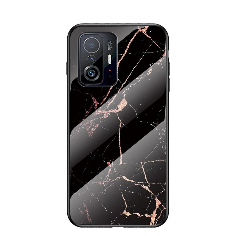 เคส Xiaomi 11T / 11T Pro #เคสฝาหลัง Gradient Color ลายหินอ่อน Glass + PC + TPU Hybrid Case