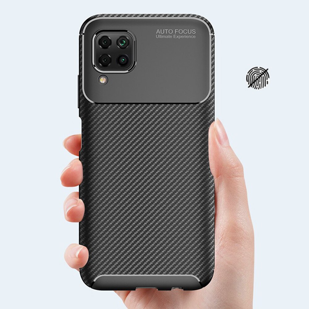 เคส Huawei nova 7i #เคสฝาหลังนิ่ม Carbon Fiber Drop Resistant TPU