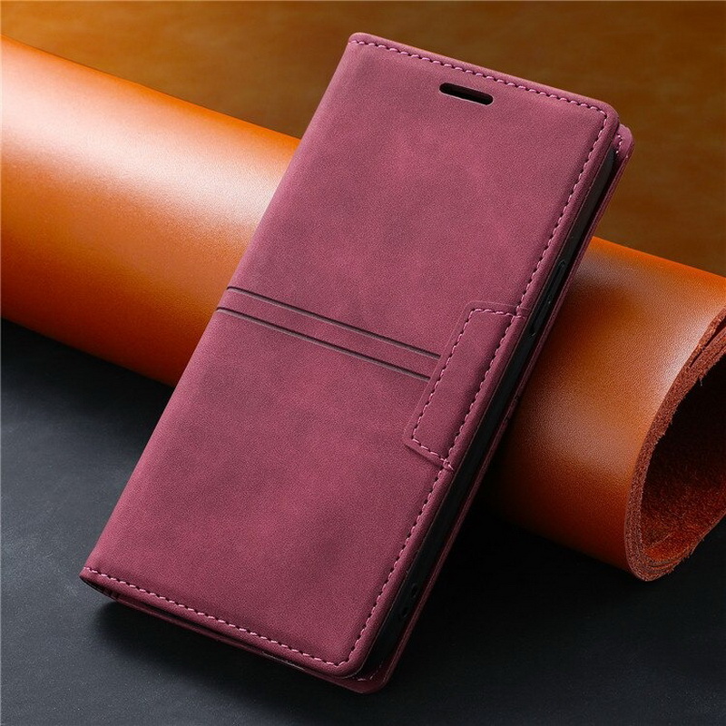 เคส Samsung Galaxy Note 9#เคสฝาพับหนัง PU แบบกระเป๋าสตางค์ Retro Matte Leather Wallet