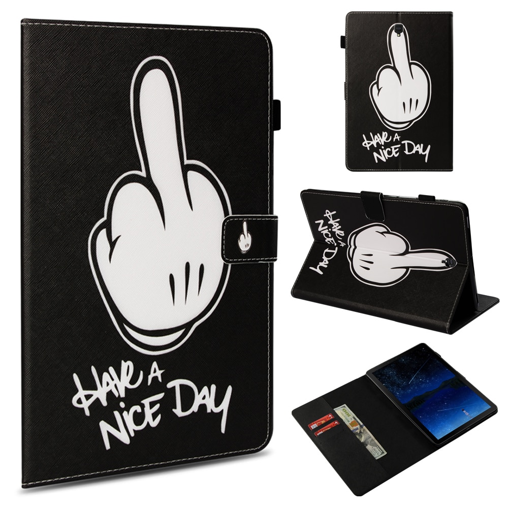 Case Samsung Galaxy Tab S4 10.5 T830 T835 #เคสฝาพับหนัง PU พิมพ์ลวดลาย Pattern Printing Stand Leather Smart Cover