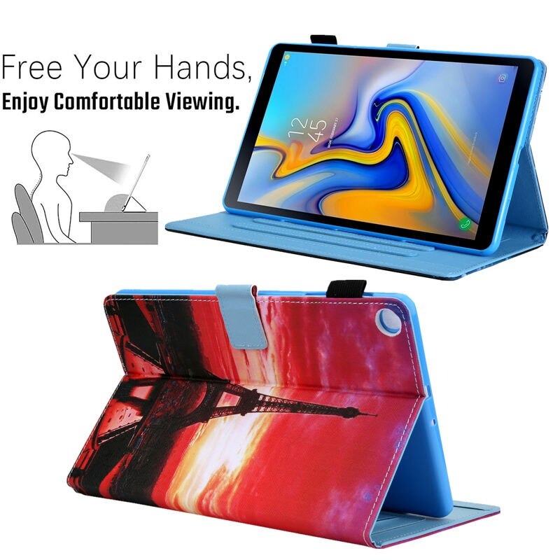 เคส Samsung Galaxy Tab A7 Lite 8.7" (T220,T225) #เคสฝาพับหนัง PU พิมพ์ลาย Pattern Printing Stand Leather
