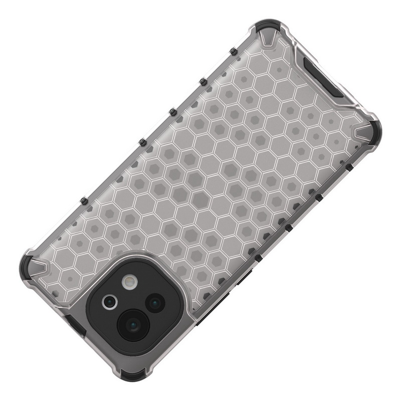 Case Xiaomi Mi 11 Lite #เคสฝาหลังกันกระแทก Honeycomb Shock Absorber TPU + PC + Silicone Hybrid