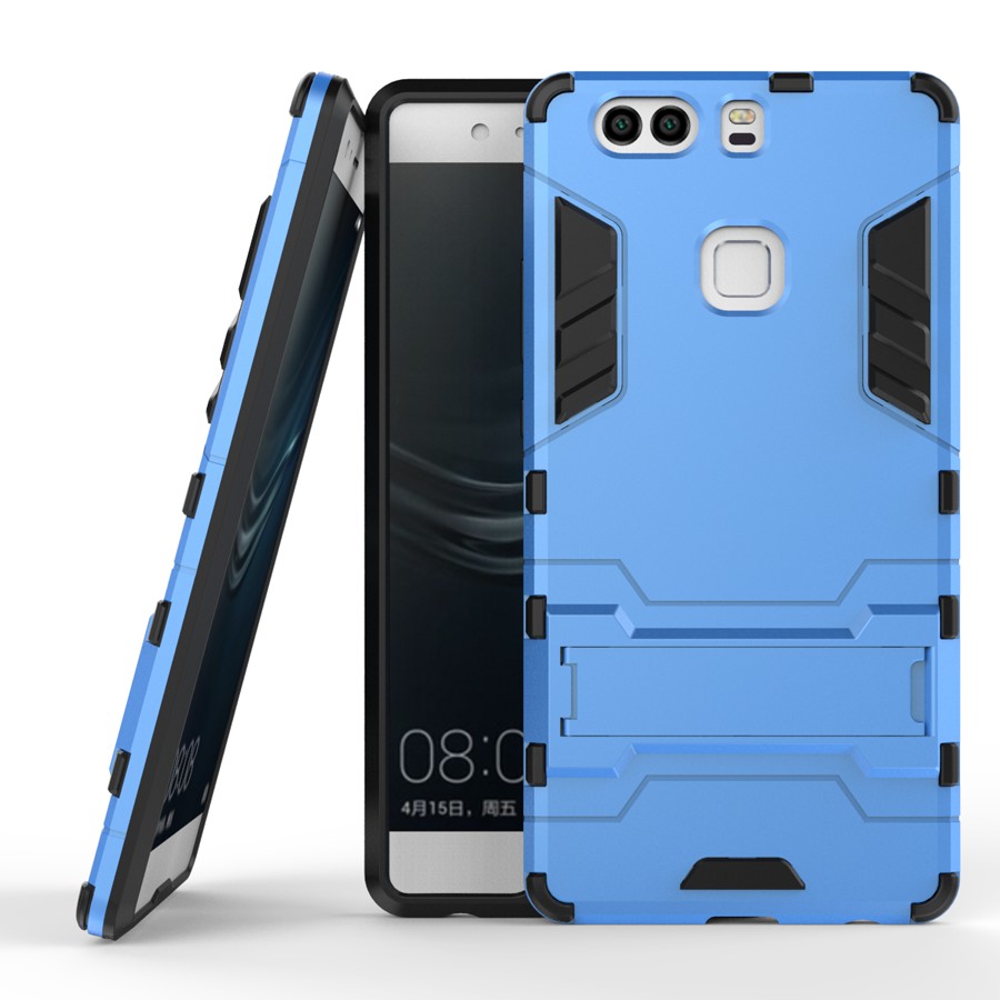 เคส Huawei P9 Plus ฝาหลังไฮบริด PC+TPU มีขาตั้งในตัว