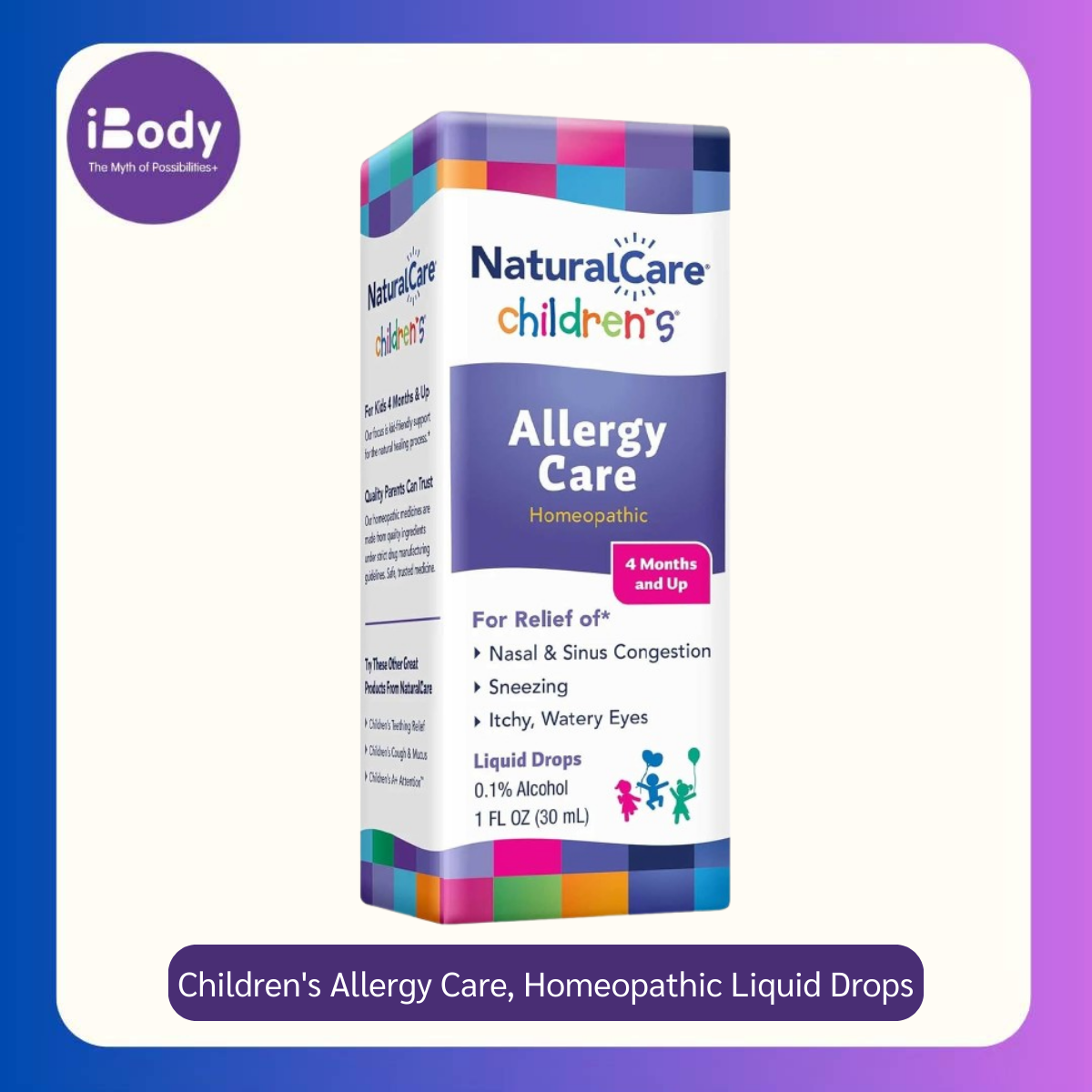80% Sale!!!EXP.05/2025 NaturalCare® Children's Allergy Care, Homeopathic Liquid Drops 30ml บรรเทาอาการแพ้ สำหรับเด็ก