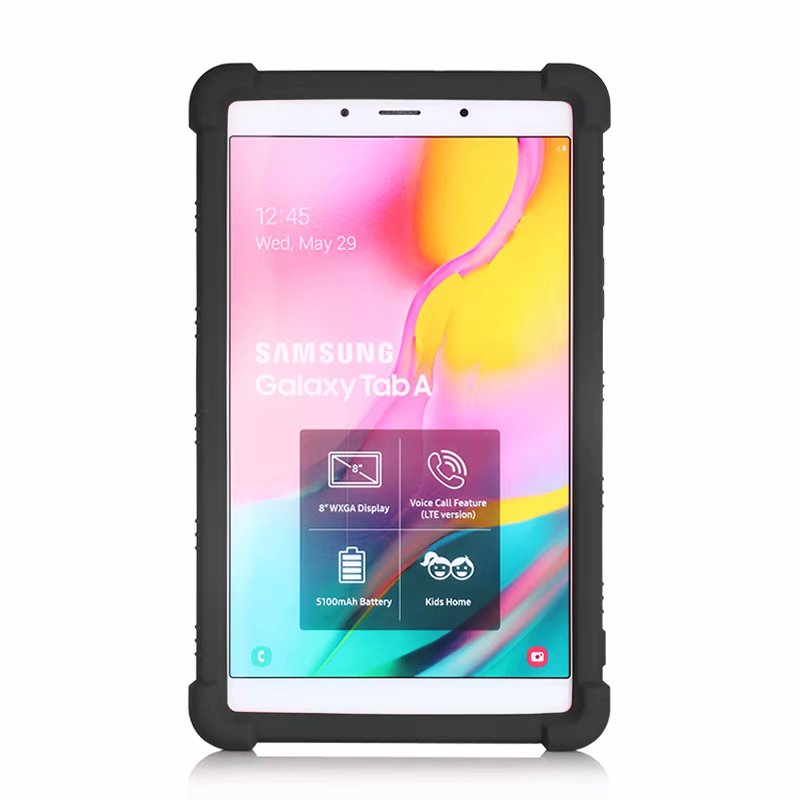 Case Samsung Galaxy Tab A 8.0 2019 SM-T290 T295 T297 #เคสฝาหลังซิลิโคนนิ่มมีขาตั้ง Soft Silicone Case Back Cover with Stand