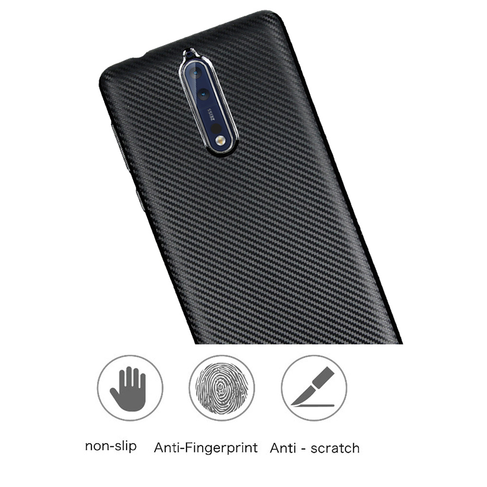 เคส Nokia 8 #เคสฝาหลัง TPU นิ่มแบบคาร์บอนไฟเบอร์ Soft Skin Case สินค้าดีราคาเบาๆสบายกระเป๋า