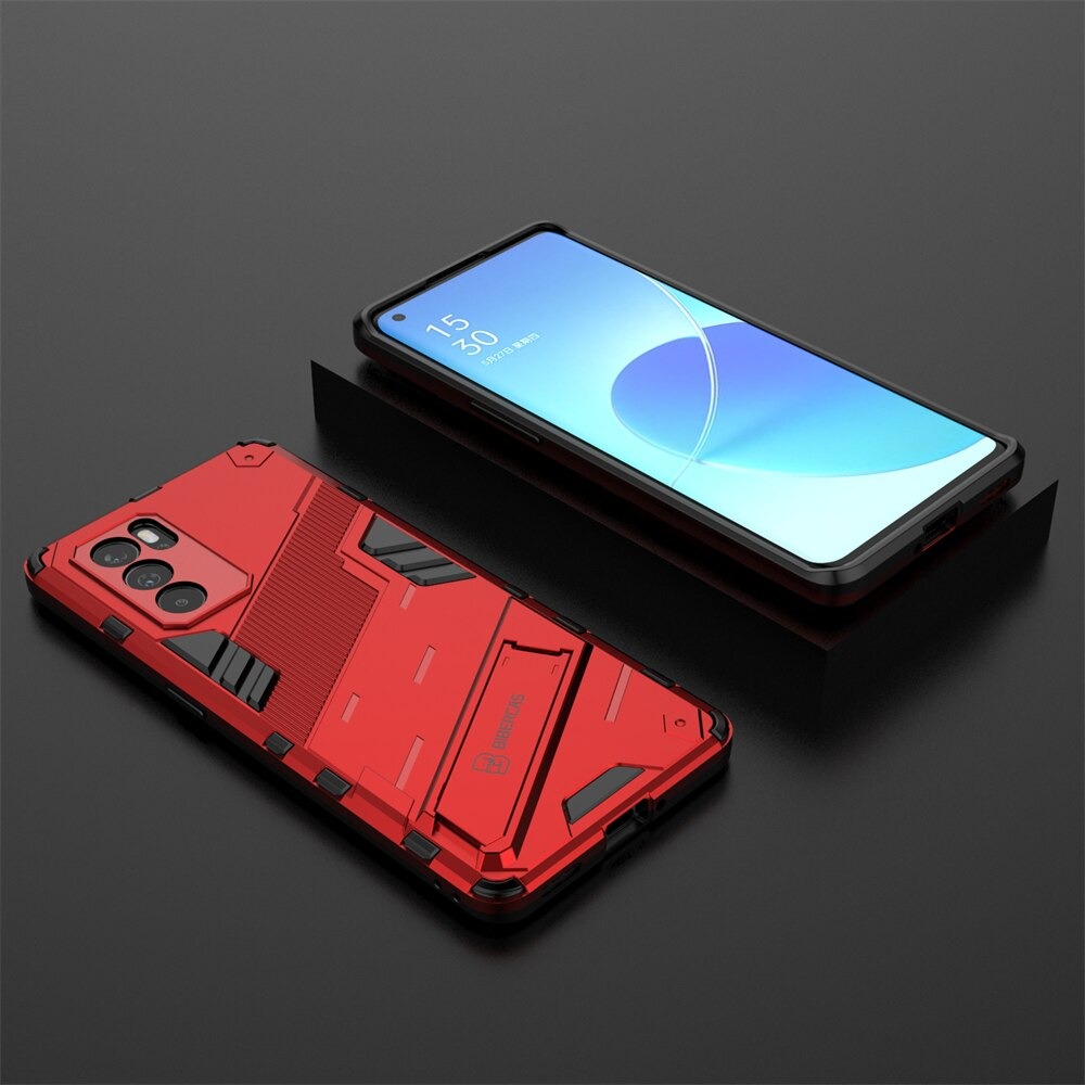 เคส OPPO Reno 6Z 5G #เคสฝาหลังพลาสติก ไฮบริด TPU + Kickstand