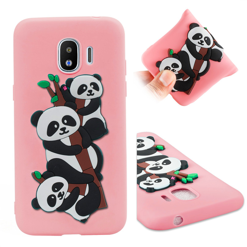 เคส Samsung Galaxy J2 Pro (2018) #เคสฝาหลังนิ่มลายหมีแพนด้า 3D น่ารัก Bamboo TPU Gel