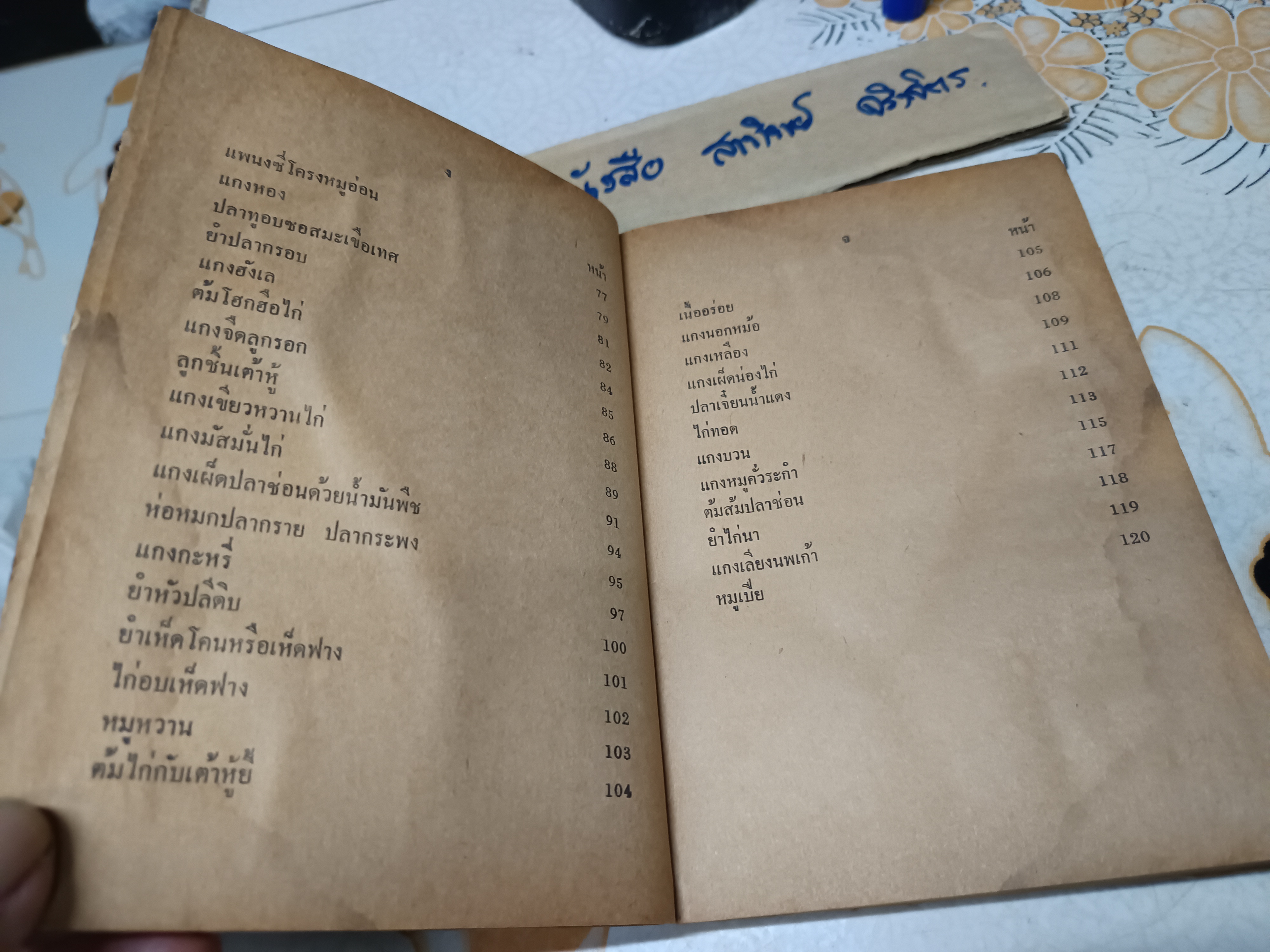 อาหารไทย โดย อ.จรรยา สุบรรณ์ (เล่มเล็ก) ** หนังสือมีคราบน้ำทั้งเล่ม **สินค้าหมด**