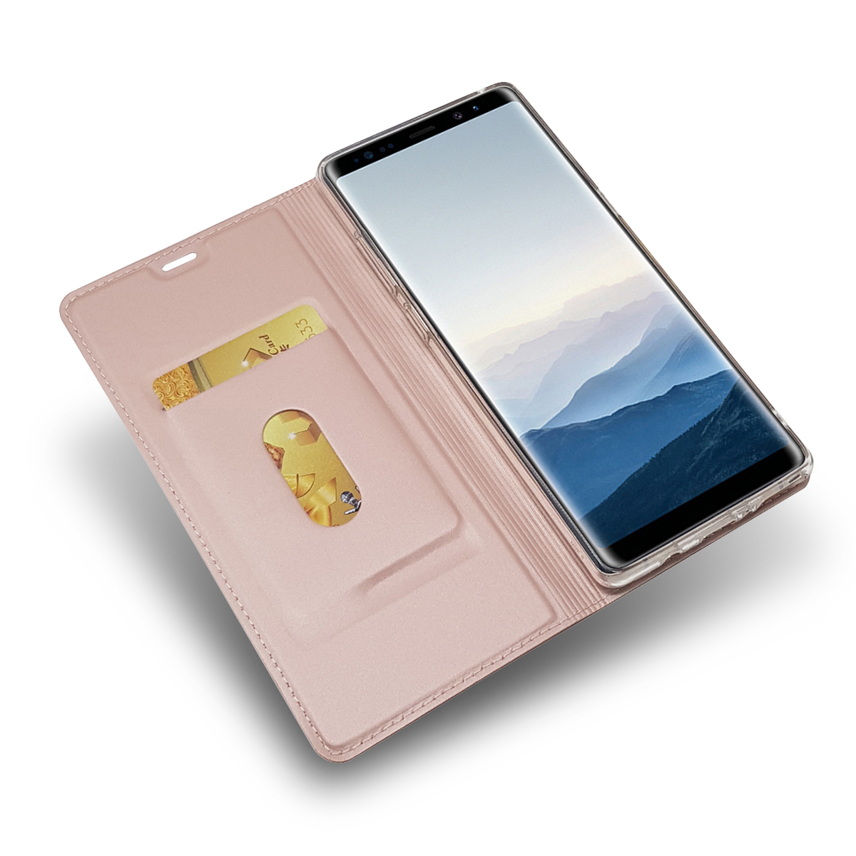 เคส Samsung Galaxy Note 8 #เคสฝาฟับหนัง PU คุณภาพดีพร้อมช่องเสียบการ์ด