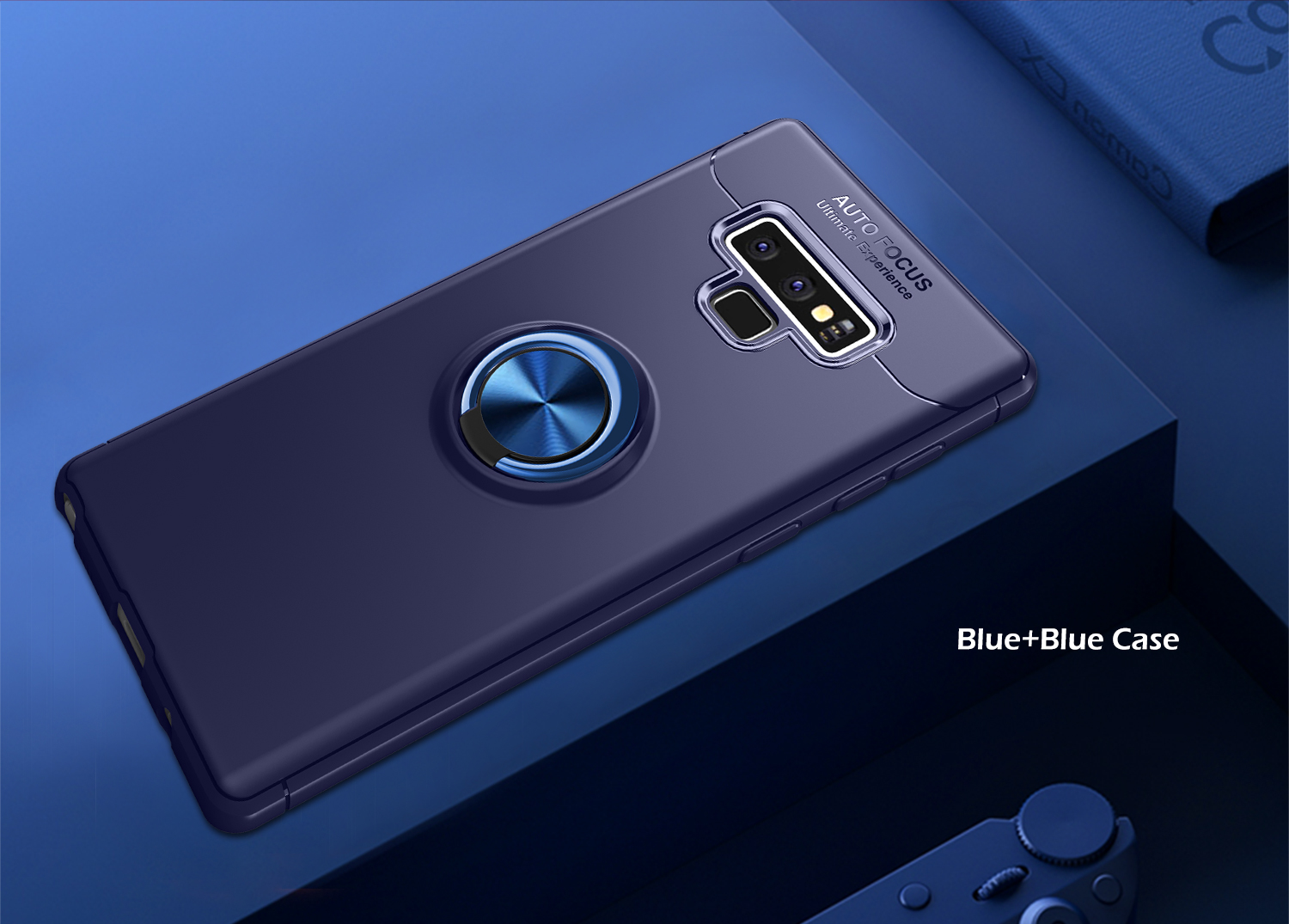 เคส Samsung Galaxy Note 9 #เคสฝาหลังมีแหวนสวมนิ้ว Metal Ring Bracket TPU (แผ่นโลหะแบบ Built-in)
