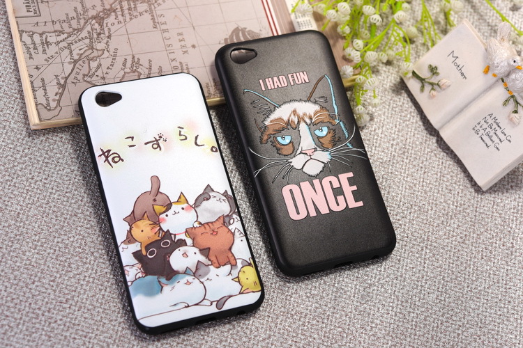 เคส Vivo X9 Plus #เคสฝาหลังTPU สีดำอ่อนนุ่มพิมพ์ลายสวยๆ