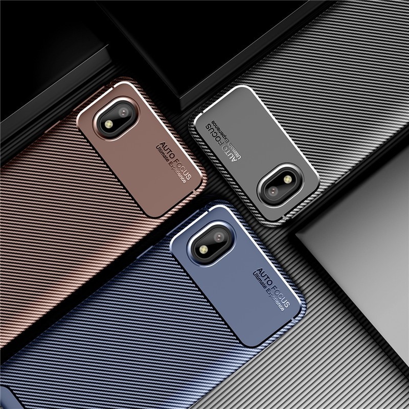 Case Samsung Galaxy A01 Core #เคสฝาหลังนิ่ม Carbon Fiber Anti-drop TPU Protection