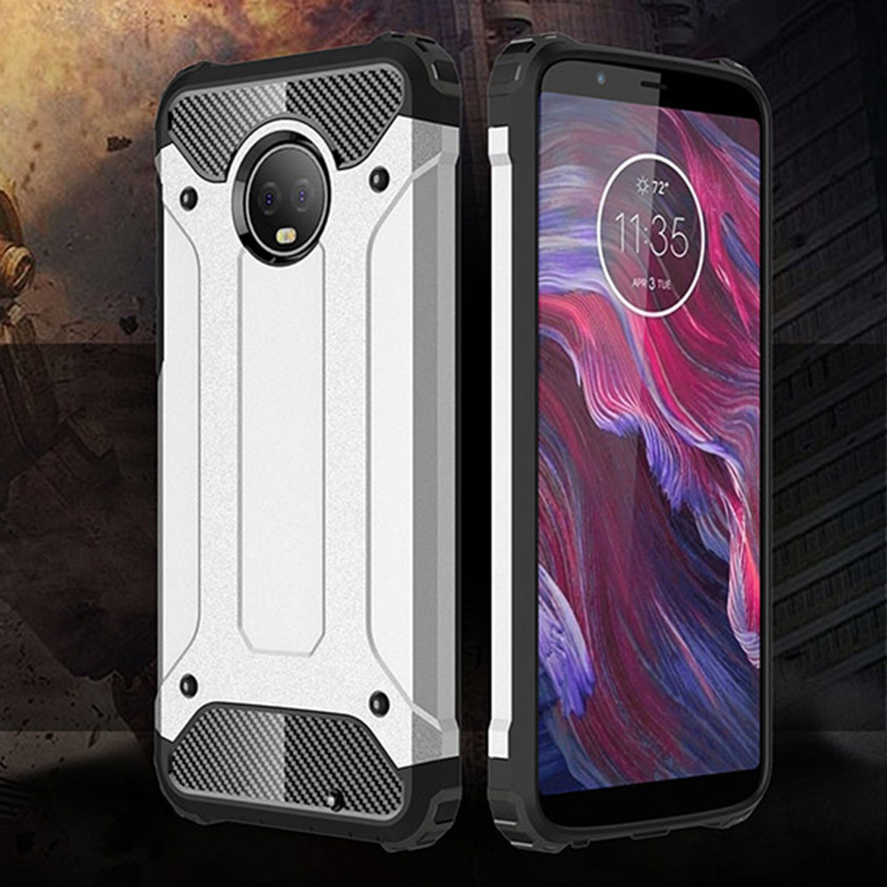 Case Moto G6 Plus #เคสฝาหลังเกราะป้องกัน ไฮบริด พลาสติก+TPU