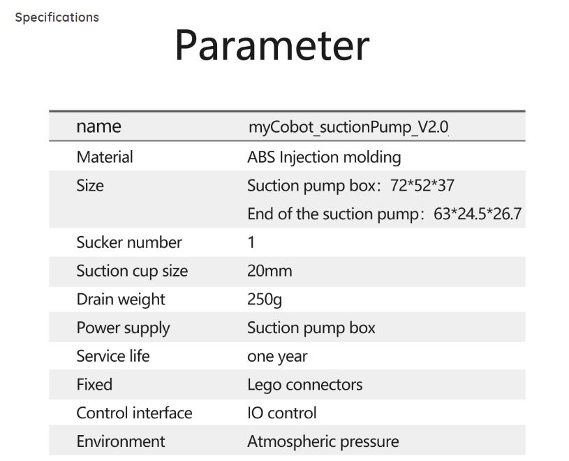 Suction Pump MyCobot/MyPalletizer/MechArm/MyBuddy