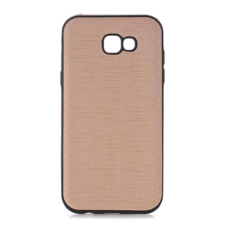 Case Samsung Galaxy A5 2017 #เคสฝาหลัง TPU นิ่มด้านหลังเคลือบด้วยหนัง PU ลายเนื้อผ้า