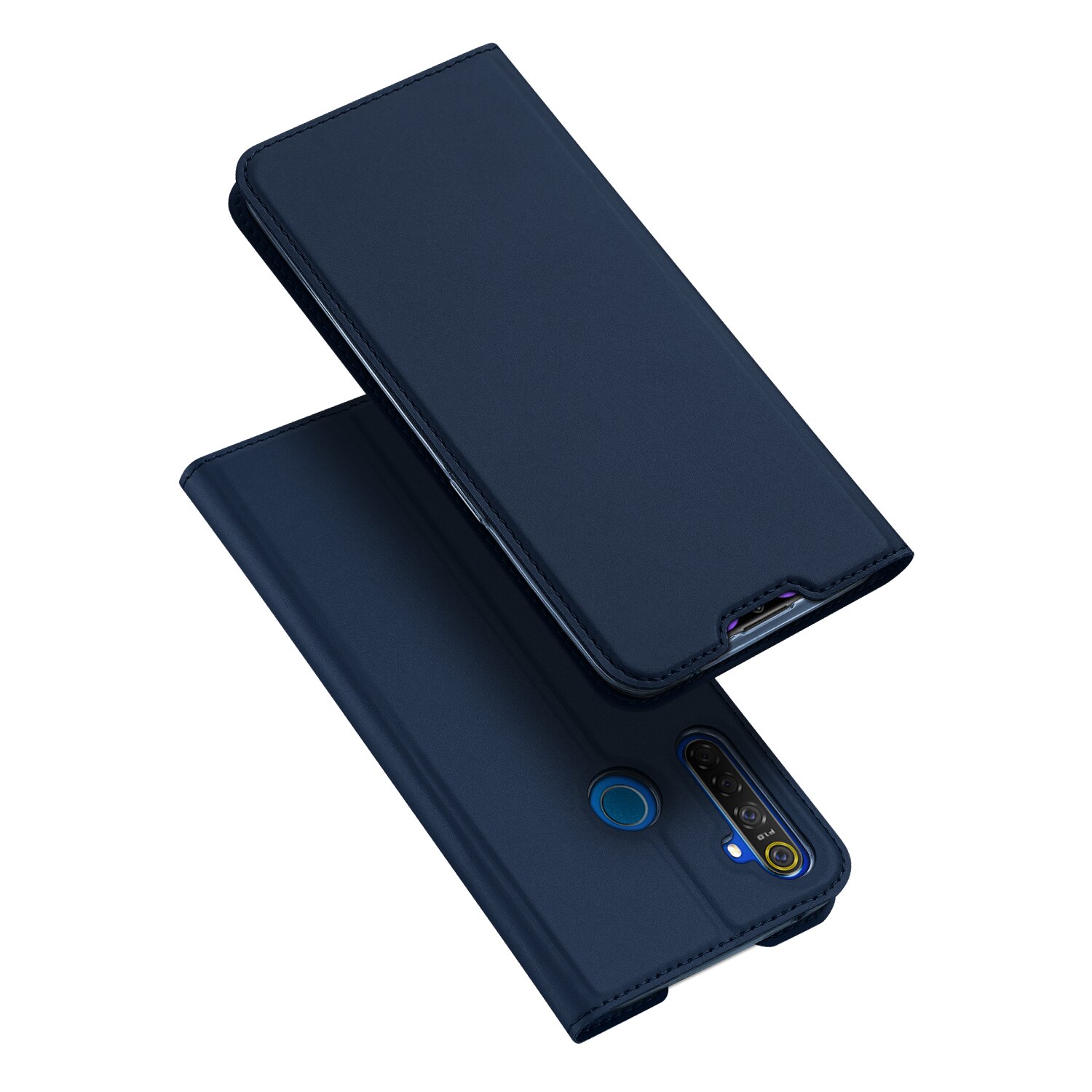Case Realme 5i #เคสฝาพับหนัง PU Magnetic Adsorption Stand Leather Card Holder